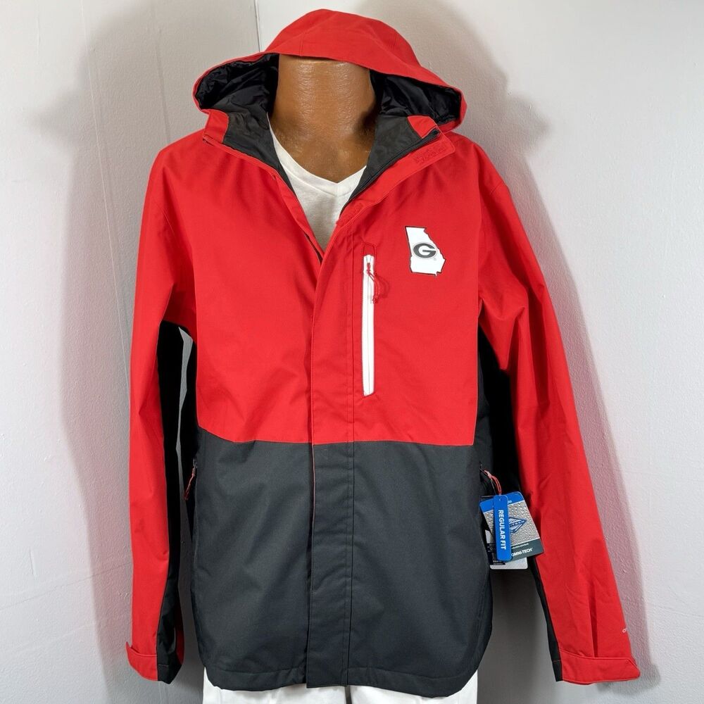 NWT Georgia Bulldogs Sz L Jacket Field Bound NCAA Football Columbia Omni-Tech